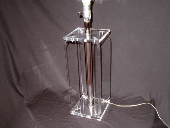mid century lucite lamp