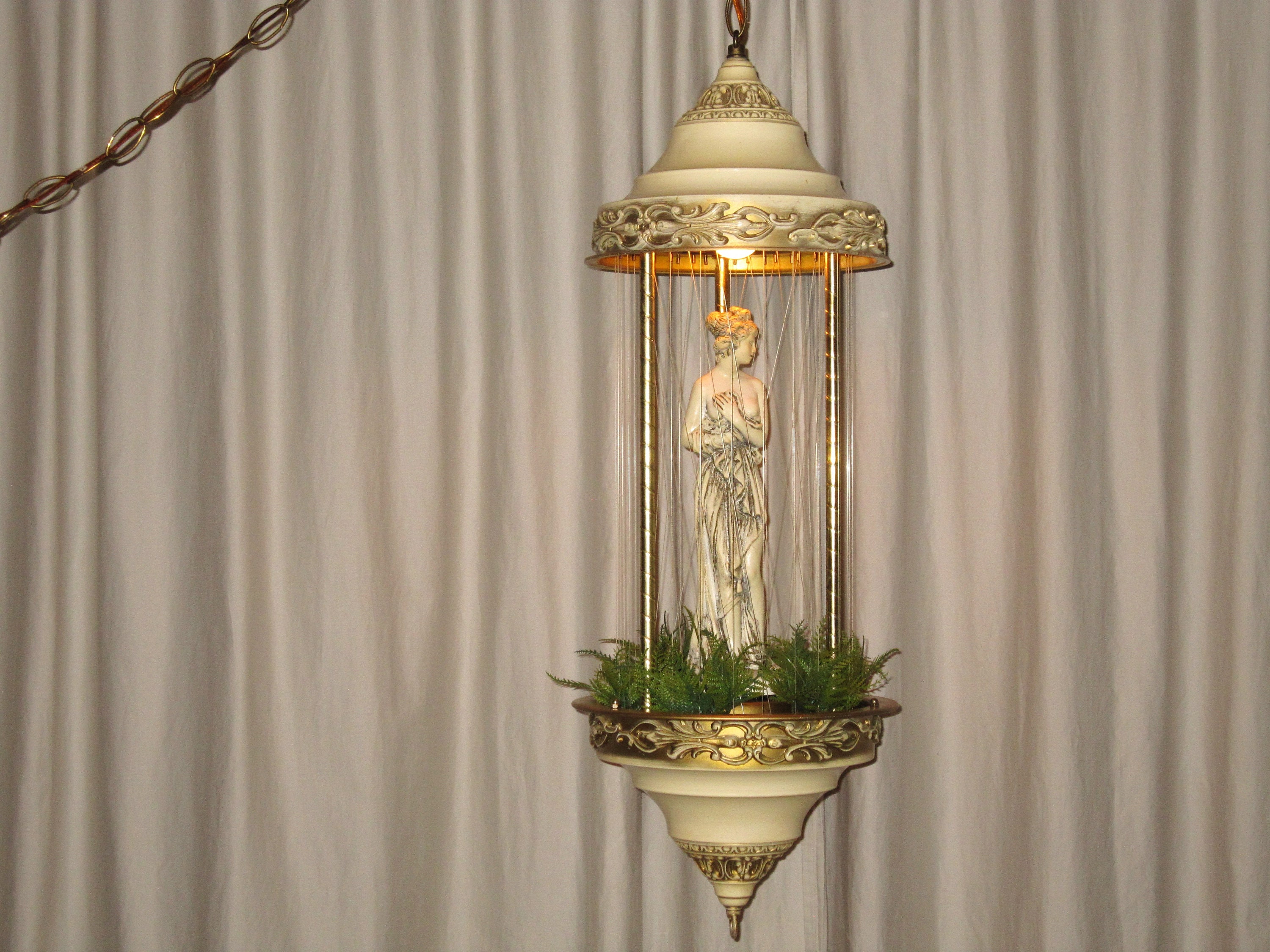 Vintage Hanging Mineral Oil Rain Lamp Nude Greek Goddess Chain - Etsy