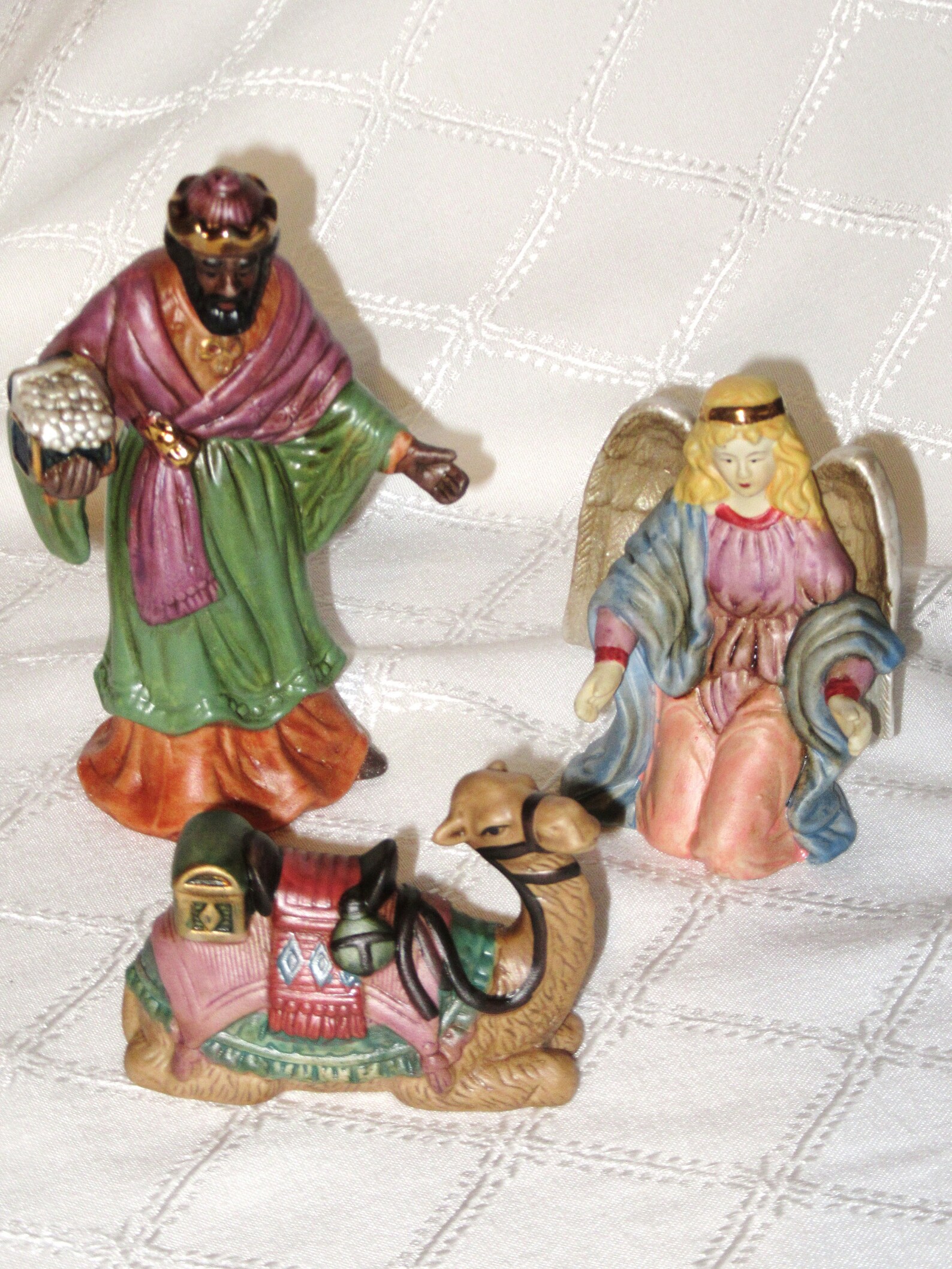 Porcelain Christmas Nativity Scene 12pc Nativity Set Etsy