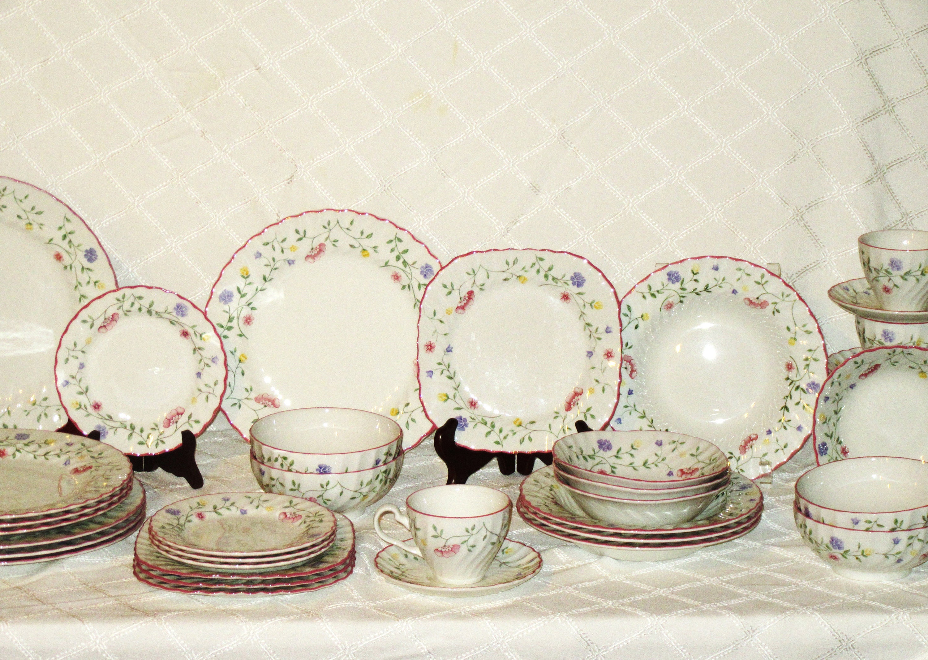 36 piece service for 4 Dinnerware Summer Chintz Johnson Etsy