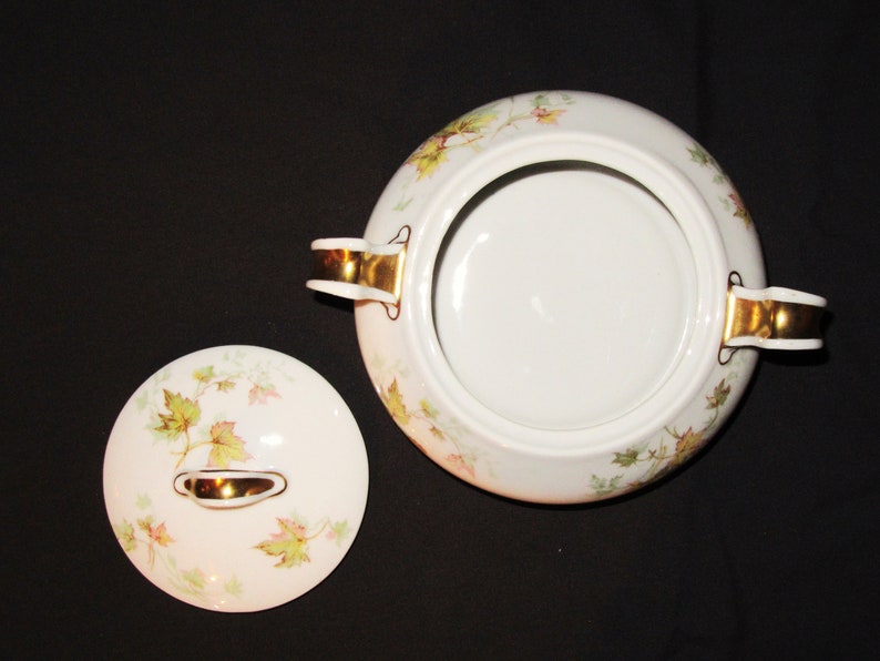 Haviland China Autumn Leaf France Limoges Sugar Bowl with Lid Etsy