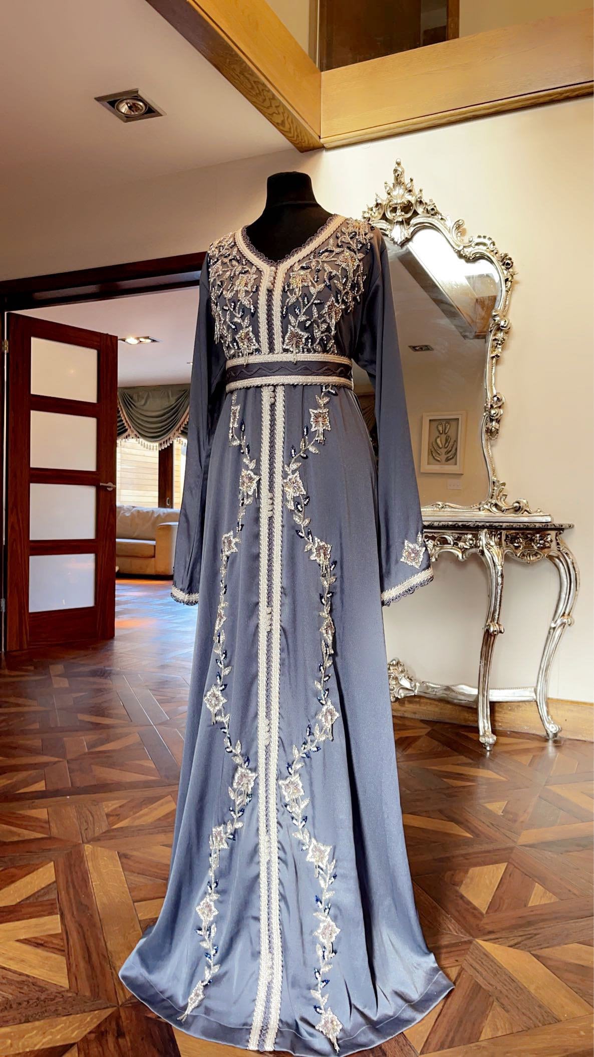 sachin and babi light blue dress Eid Khaleeji Luxury Dress  BenHarad