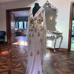 SALE!!! LUXURY Al Mazyoona Haute Couture Luxury Evening Party Dress Gown Dubai Arabic Bisht Kaftan Farasha Abaya