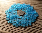 5-10mm very tiny blue tumbled glass sea glass blue glass gems jewelry stones jewelry making supply glass brightest sky blue