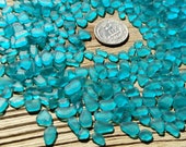 very tiny sea glass blue sea glass bulk tumble glass raw jewelry stones blue glass gems glass jewelry making craft