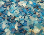 10-15mm smooth tumble glass blue mix sea glass blue sea glass bulk sea glass mix blue fairy garden stones miniature garden decor blue