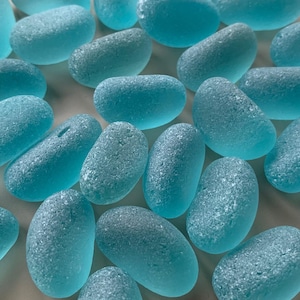 Aqua Blue sea glass blue aqua 22-27mm tumbled glass blue sea glass aqua blue large seaglass large