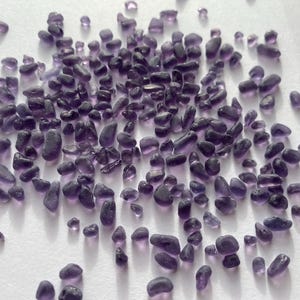 2-5mm super tiny tumbled glass chips sea glass chips medium purple violet sea glass art crafts making
