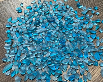 very tiny sea glass tumbled glass blue sea glass bulk sea glass lot seaglass mini sea glass blue sea glass fill glass filler