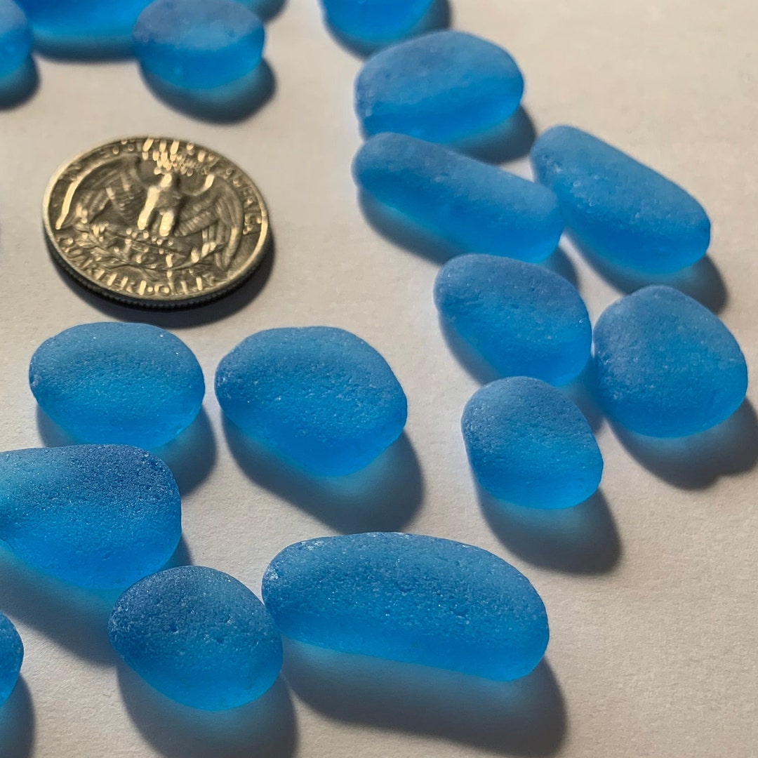 Flat Sea Glass Flat 1422mm Thicker Sea Glass Blue Sea Glass Etsy