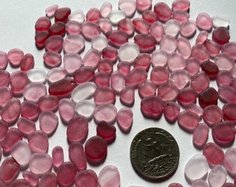 Pequeños cristales marinos rosa, multicolor, rosa-transparente, 10-14 mm, para manualidades, proyectos artísticos, mosaicos y decoración de imágenes.