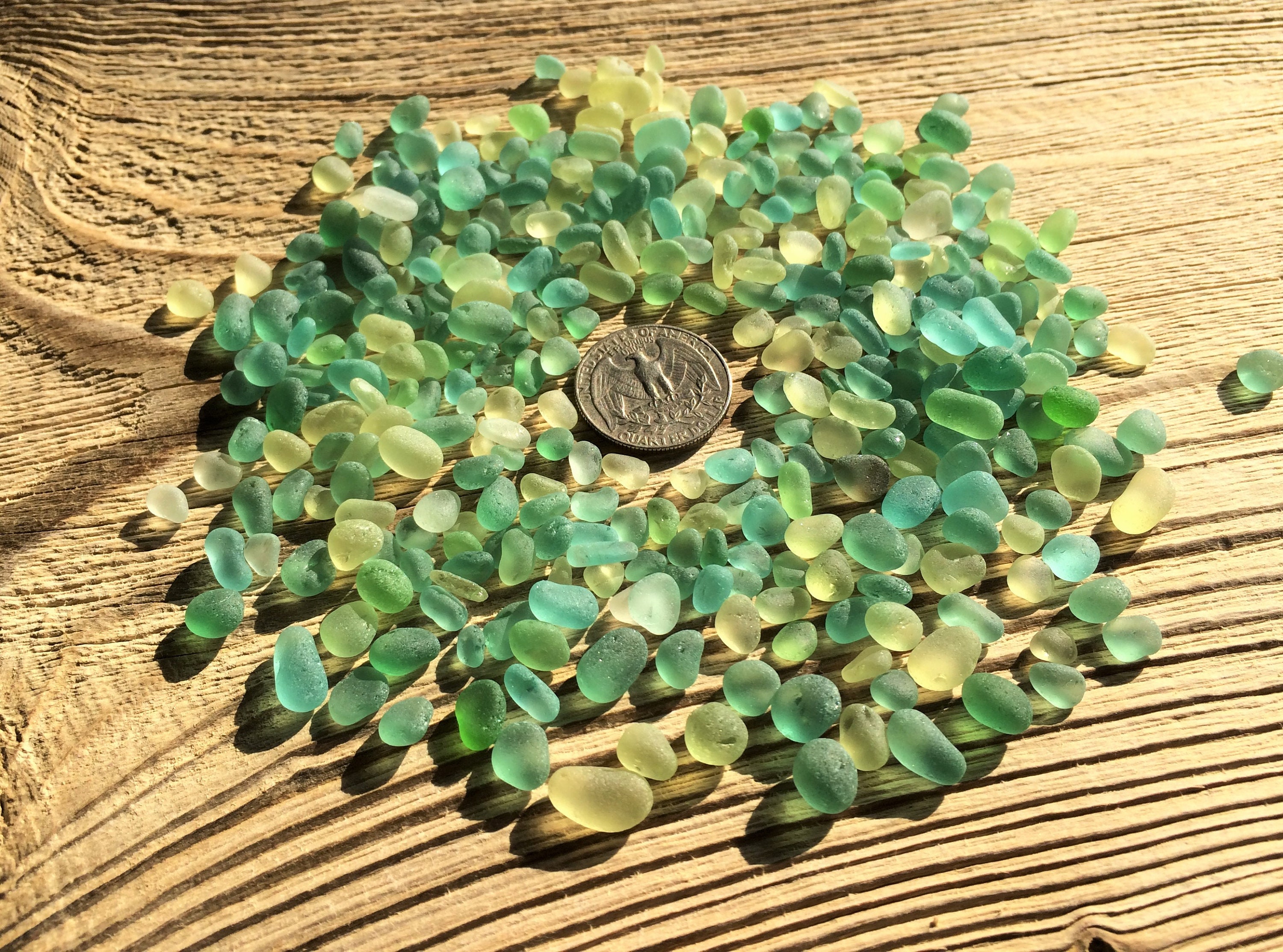 510mm green glass pebbles very tiny sea glass pebbles mix Etsy