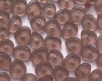 Piccolo Ciondolo In Vetro Di Mare Vetro Da Spiaggia Forato