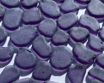 tiny sea glass violet flat glass purple violet 10-14mm 0.4"-0.6" violet sea glass small jewelry making flat sea glass blue sea glass crafts