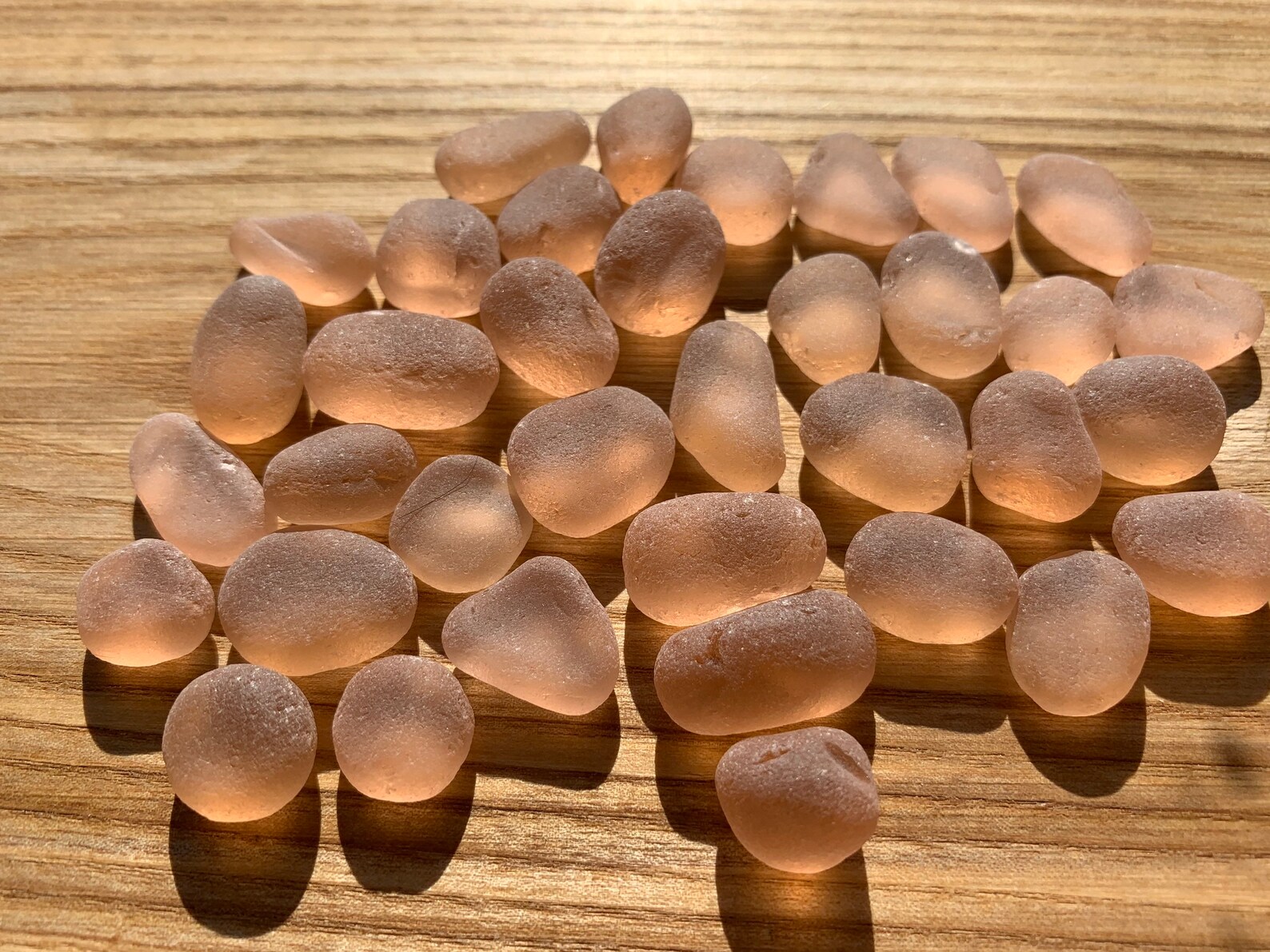 Set of 36 1320mm pink glass pebbles sea glass pink glass Etsy