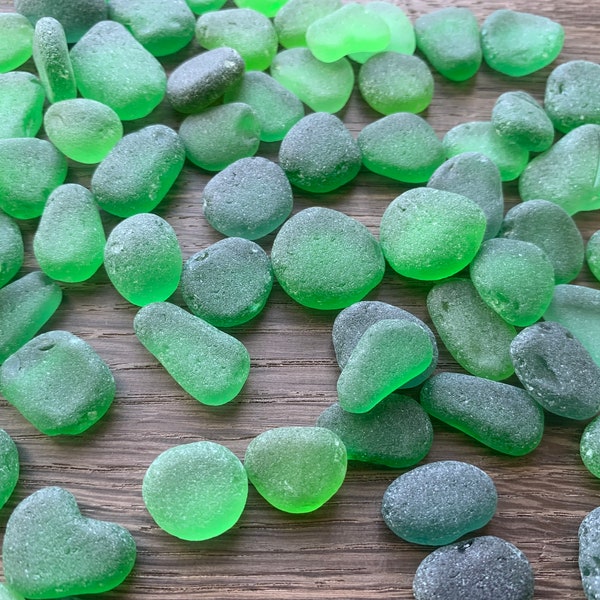 Medium sea glass 15-20mm green sea glass lot sea glass Green seaglass green kelly green