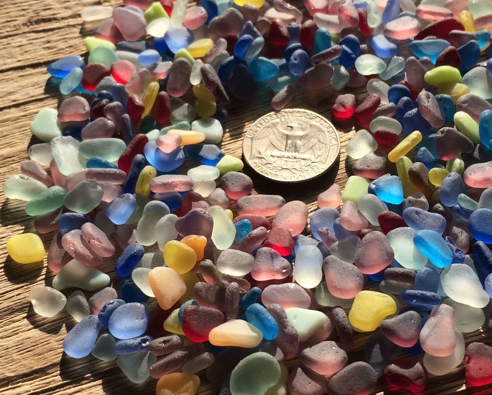 Very Tiny Sea Glass Colors Bright Mix Small Sea Glass Mix Etsy