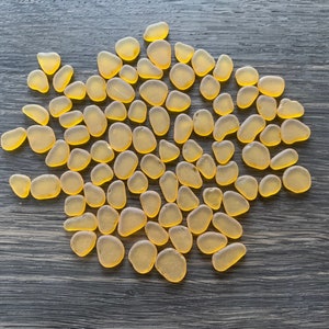 yellow sea glass yellow 10-15mm bright yellow sea glass art making sea glass crafts