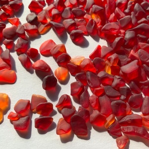 4-10mm red glass smooth tumbled sea glass red sea glass bulk sea glass crafts sea glass bulk seaglass red