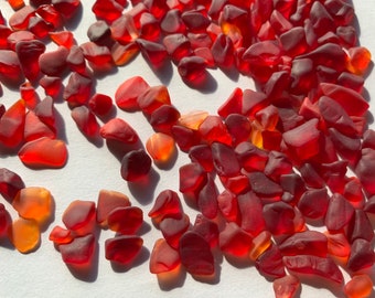 4-10mm red glass smooth tumbled sea glass red sea glass bulk sea glass crafts sea glass bulk seaglass red