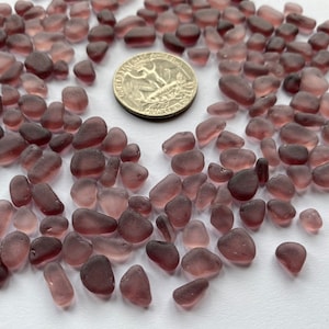 5-10mm flat tumbled glass very tiny sea glass pink purple sea glass purple seaglass pink sea glass jewelry making sea glass arts making