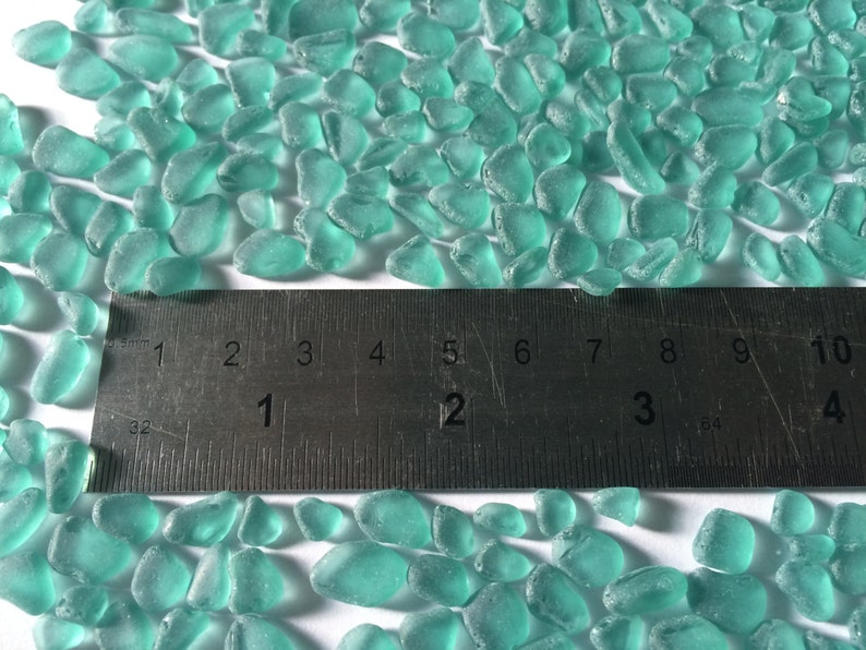 4-10mm very tiny tumbled glass turquoise green sea glass green sea glass crafts image 5