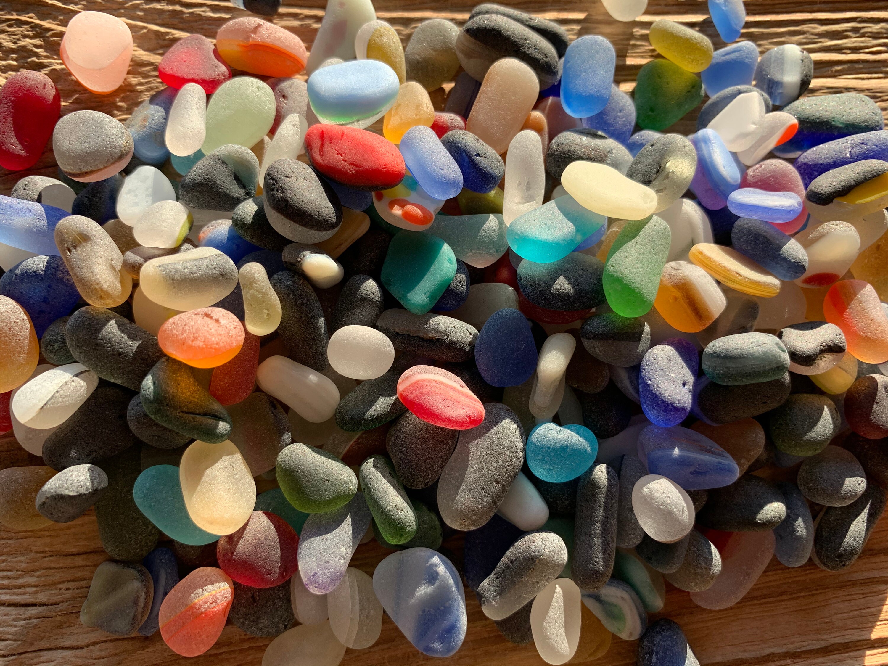 1015mm tiny glass pebbles multi sea glass pebbles sea glass Etsy