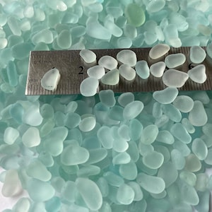 Light SeaFoam Green Blue Sea Glass 3-9mm For Jewelry, Wedding Favors DIY, Ocean Coastal House Beach Home Decor Crafts, Miniature Mosaic Art