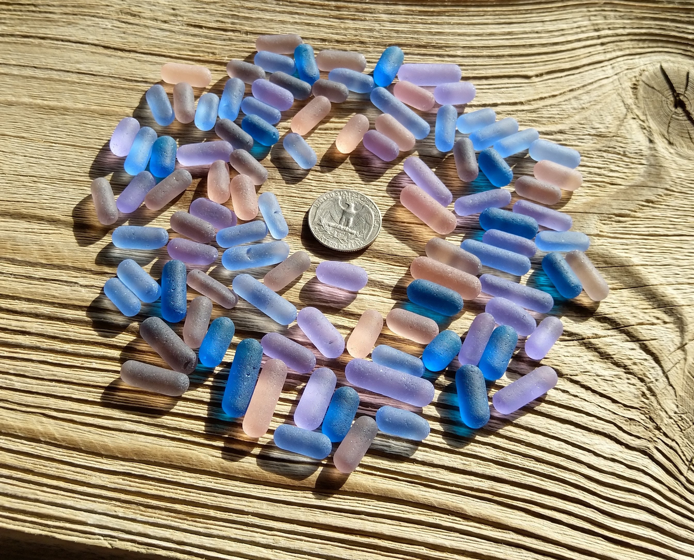 1523mm Oblong glass stones glass pebbles mix pink glass blue Etsy