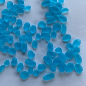 5-10mm aquamarine glass blue sea glass aqua blue seaglass stones aquamarine blue color