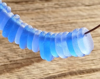 10-15mm tiny top drilled sea glass blue sea glass pendants sea glass beads blue lilac