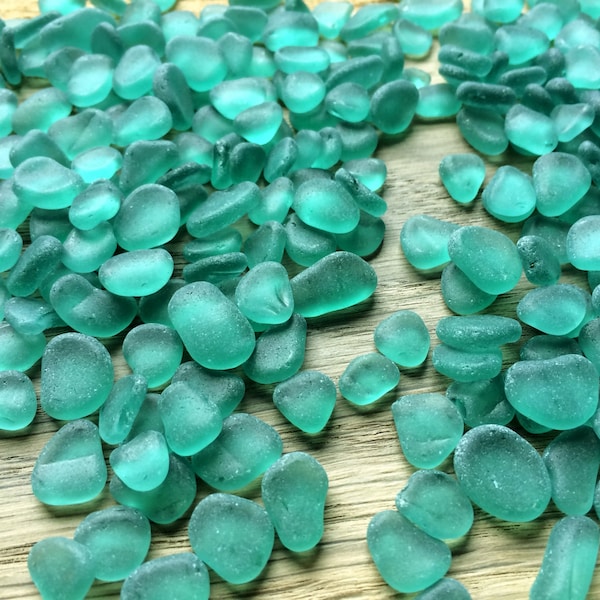 Turquoise green sea glass green 10-15mm 0.4"-0.6" tiny sea glass small sea glass green jewelry glass gems turquoise green