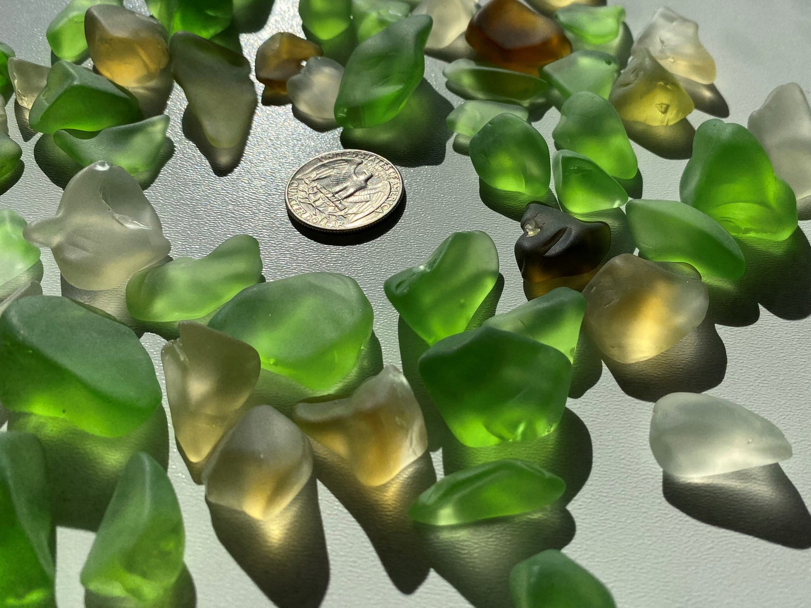 2035mm large tumble glass rocks smooth tumble glass green Etsy