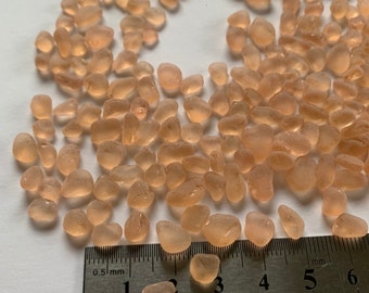 4-8mm peach pink glass stones sea glass pebbles sea glass stones m283
