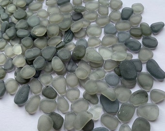 Mix pastel gray sea glass neutral colors gray 10-14mm tiny sea glass gray flat sea glass gray sea glass pastel neutral