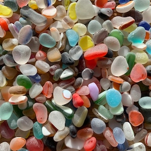 multi color sea glass 4-10mm very tiny sea glass mini glass pebbles frosted sea glass multicolors