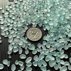 Helle SeaFoam grün blau Sea Glass 3-9 mm Für Schmuckherstellung, Hochzeit Strand Ozean Küsten Handwerk