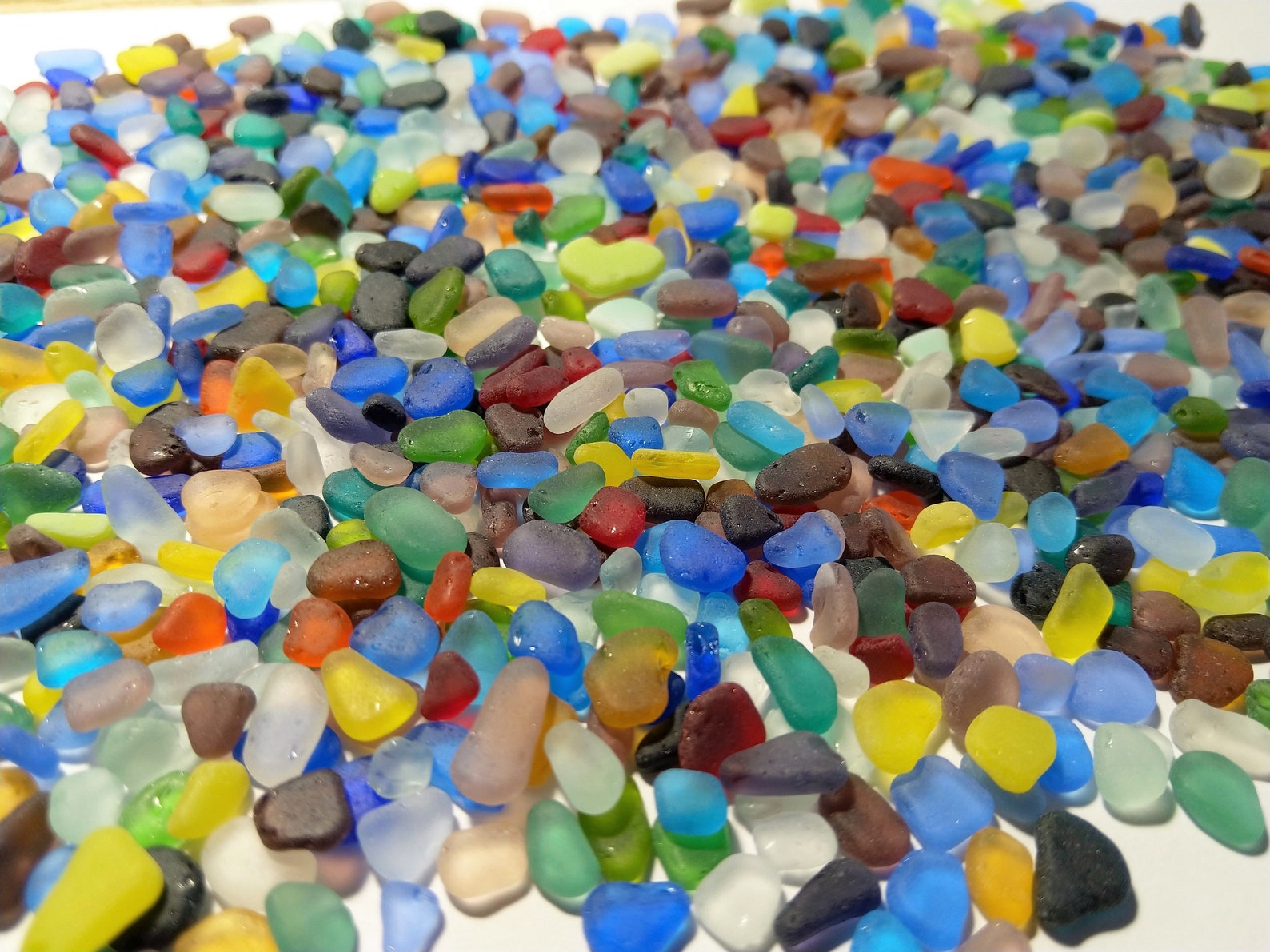 Very Tiny Sea Glass Colors Bright Mix Small Sea Glass Mix Etsy