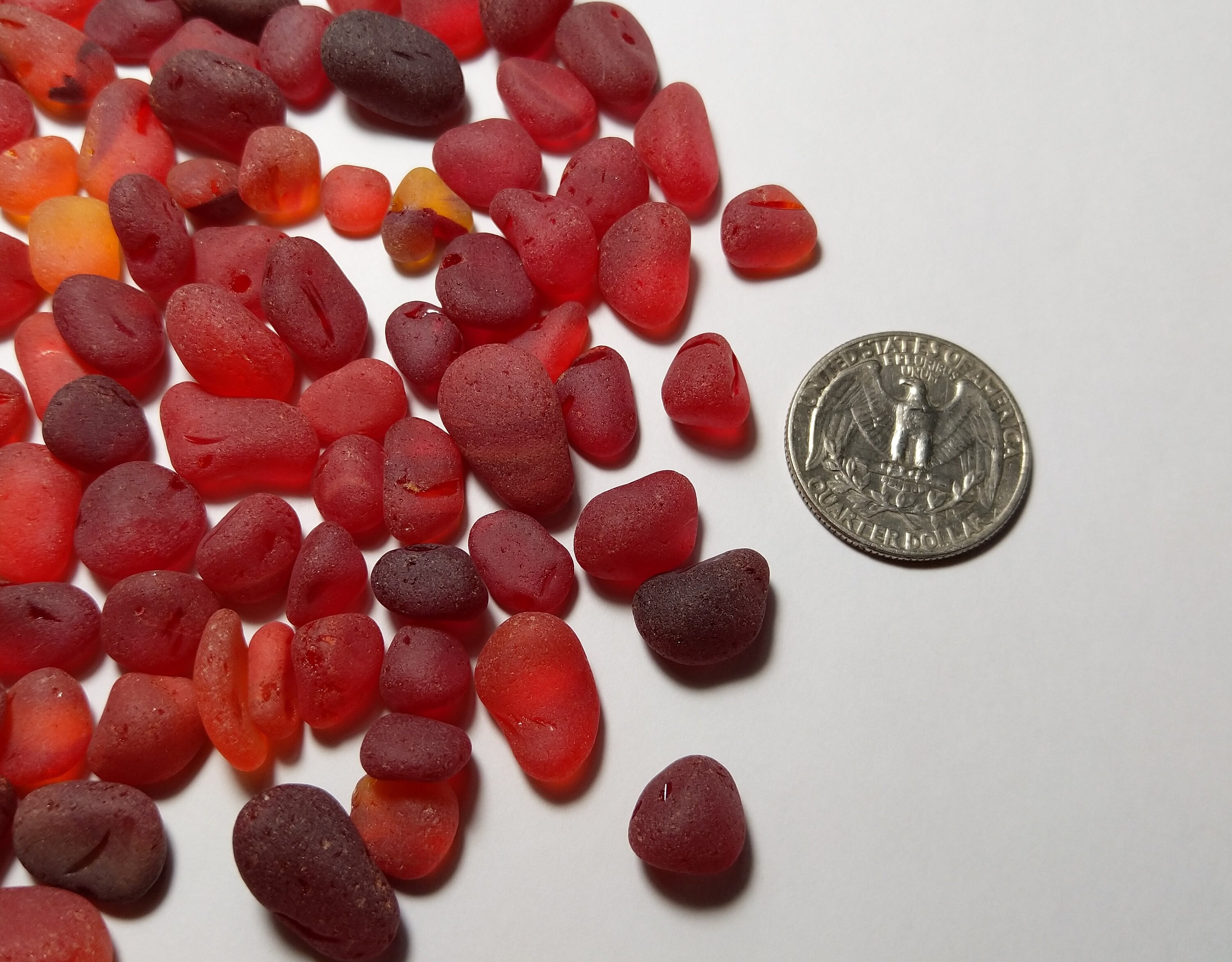 1016mm 0.40.6 red glass pebbles red glass stones Etsy