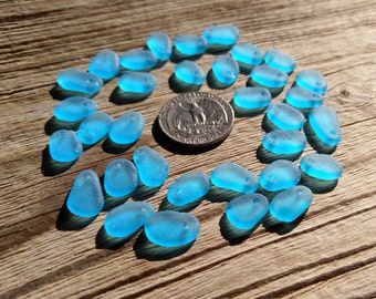 10-15mm Drilled glass beads blue glass pendants sky blue beads sea glass beads pendants jewelry beads jewelry making beads for earrings