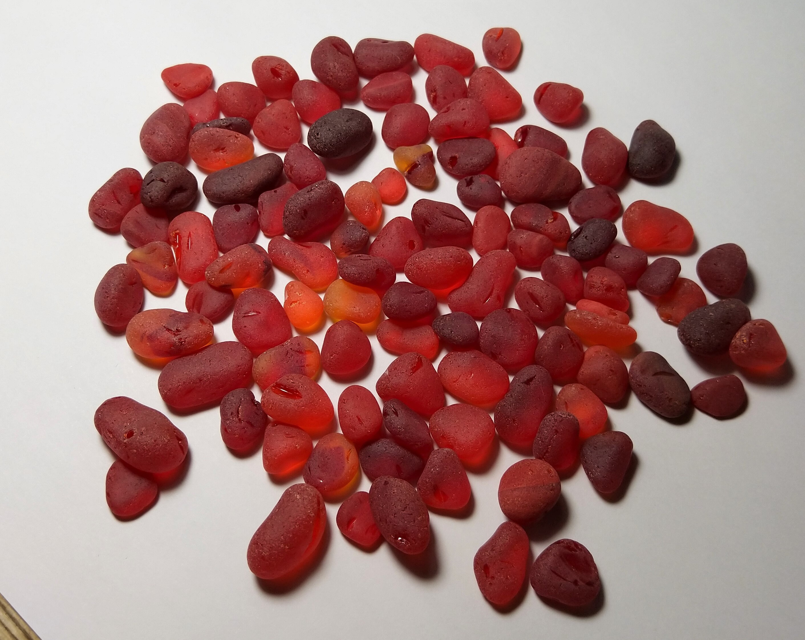 1016mm 0.40.6 red glass pebbles red glass stones Etsy