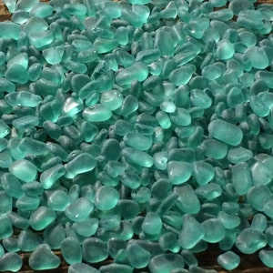 4-10mm very tiny tumbled glass turquoise green sea glass green sea glass crafts image 6