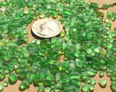 2-4mm super tiny green mini glass tiny sea glass chips jewelry making supply green