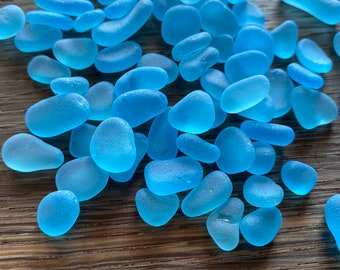 Bright sky blue thicker sea glass jewelry quality 9-15mm blue sea glass pebbles sea glass jewelry stones teal sea glass aqua sea glass