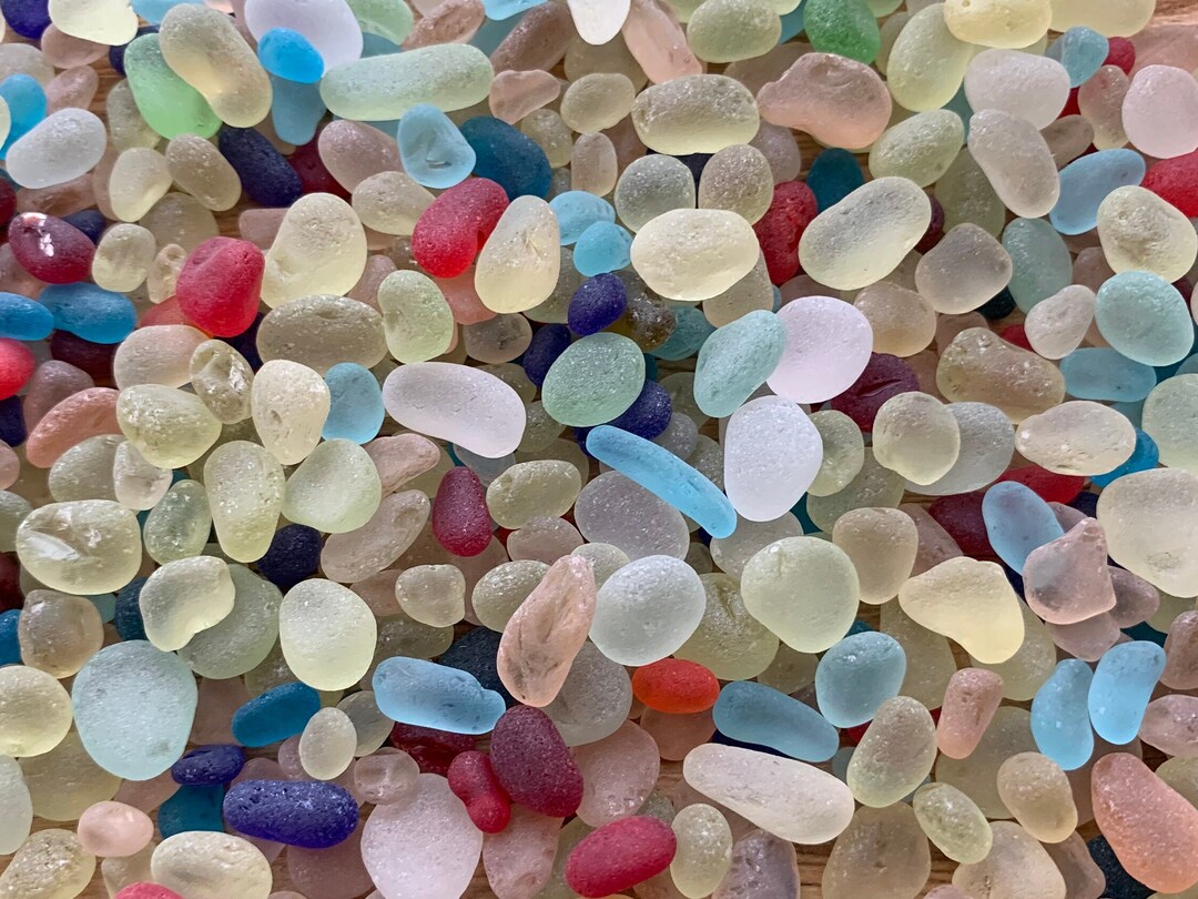 Mix Colors Sea Glass Stones Very Tiny 410mm Sea Glass Bulk Seaglass