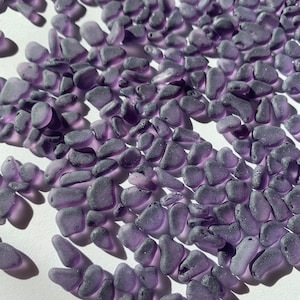 Purple Glass Violet Glass 4-10mm very tiny sea glass crafts sea glass violet sea glass purple medium violet