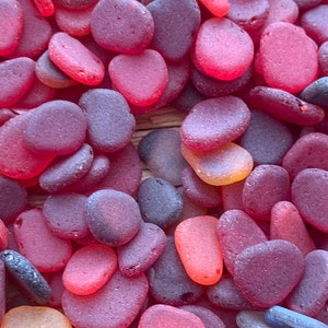 Red Glass Tiny 10-16mm red sea glass red
