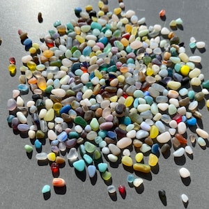 2-4mm Miniature glass bulk Super tiny glass chips Mini glass miniature glass stones mosaic sea glass arts miniature crafts