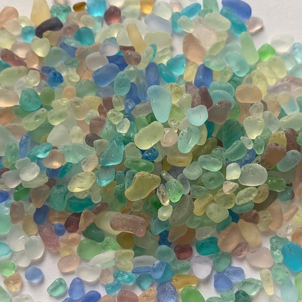 2-4mm super tiny sea glass chips mix pastel sea glass jewelry making glass crafts miniature crafts minil fill resin jewelry fill