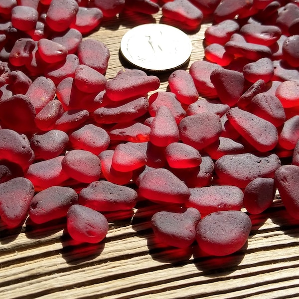 Red Glass Stone Etsy